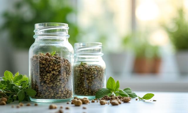 Concepto de tendencias de mercado de hierbas naturales